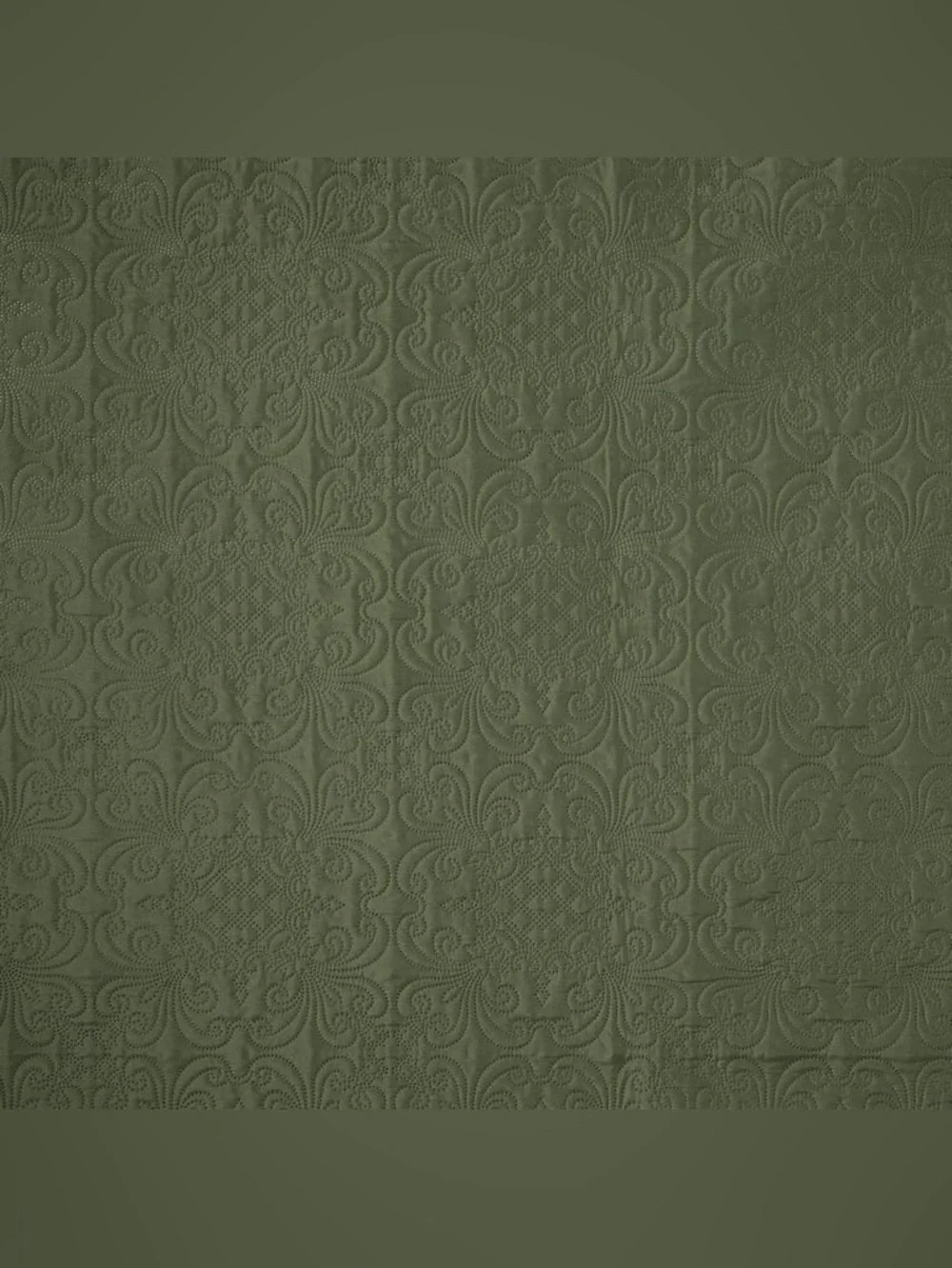 Olive Green Queen 3 piece Quilted Bedspread Set